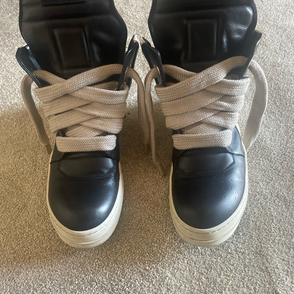 Rick Owens Black and White Sneakers